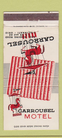Matchbook Cover - Carrousel Motel Cincinnati OH WEAR 30 Strike