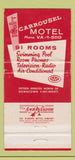 Matchbook Cover - Carrousel Motel Cincinnati OH WEAR 30 Strike