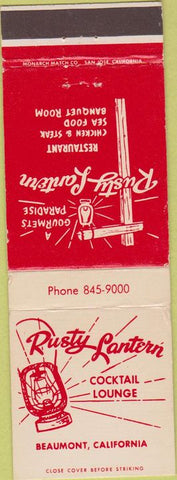 Matchbook Cover - Rusty Lantern Beaumont CA
