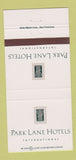 Matchbook Cover - Park Lane Hotels San Francisco Phoenix 30 Strike