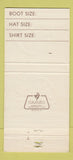 Matchbook Cover - Cutter Bills Western World Houston Dallas TX 30 Strike