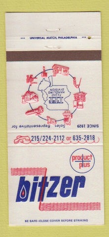Matchbook Cover - Bitzer Products Philadelphia PA 30 Strike