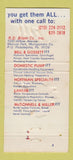 Matchbook Cover - Bitzer Products Philadelphia PA 30 Strike