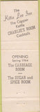 Matchbook Cover - Copper Kettle Cofee Shop Bishop CA