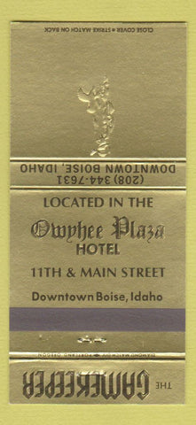 Matchbook Cover - Owyhee Plaza Hotel Boise ID 30 Strike