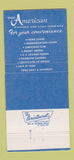 Matchbook Cover - The American Savings and Loan Company Cincinnati OH 30 Strike