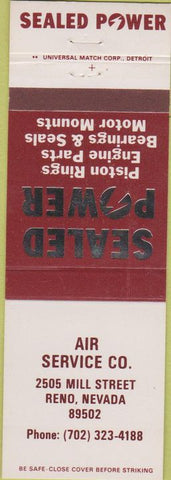 Matchbook Cover - Sealed Power Piston Rings Reno NV