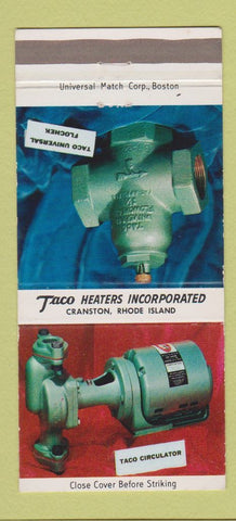Matchbook Cover - Taco Heaters Inc Cranston RI 30 Strike