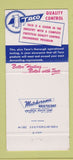 Matchbook Cover - Taco Heaters Inc Cranston RI 30 Strike