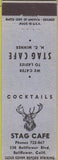 Matchbook Cover - Stag Cafe Bellflower CA