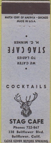 Matchbook Cover - Stag Cafe Bellflower CA