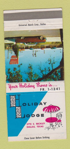 Matchbook Cover - Holiday Lodge Dallas TX 30 Strike