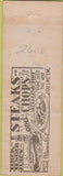Matchbook Cover - Log Cabin Cafe Alpine CA Spaghetti