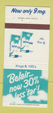 Matchbook Cover - Belair Cigarettes 30 Strike