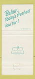 Matchbook Cover - Belair Cigarettes 30 Strike