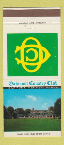 Matchbook Cover - Oakmont Country Club PA 30 Strike
