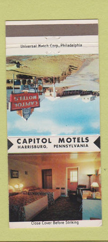 Matchbook Cover - Capitol Motels Harrisburg PA 30 Strike