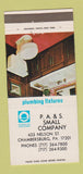 Matchbook Cover - American Standard Plumbing Fixtures Chambersburg PA 30 Strike