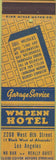 Matchbook Cover - WM Penn Hotel Los Angeles CA King Midas