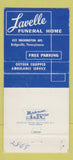 Matchbook Cover - Lavelle Funeral Home Bridgeville PA 30 Strike