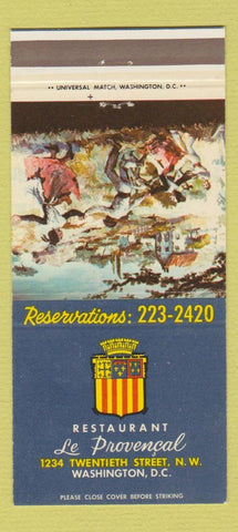 Matchbook Cover - Restaurant Le Provencal Washington DC 30 Strike