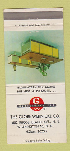 Matchbook Cover - Globe Wernicke Washington DC Office Furniture 30 Strike