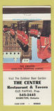 Matchbook Cover - The Center Restaurant Hamilton ON 30 Strike