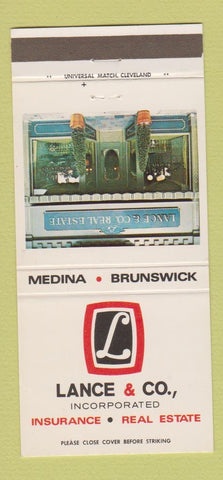 Matchbook Cover - Lance Real Estate Medina Brunswick OH 30 Strike