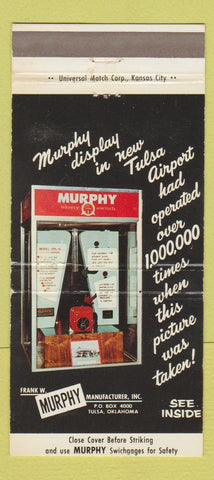Matchbook Cover - Murphy Switch Gauge Tulsa OK 30 Strike