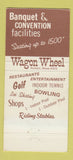 Matchbook Cover - Wagon Wheel Lodge Rockton IL 30 Strike
