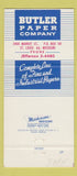 Matchbook Cover - Butler Paper St Louis MO 30 Strike