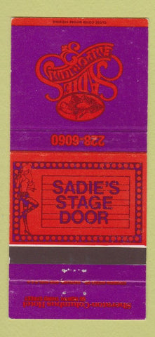 Matchbook Cover - Sadie's Emporium Sheraton Columbus OH girlie 30 Strike