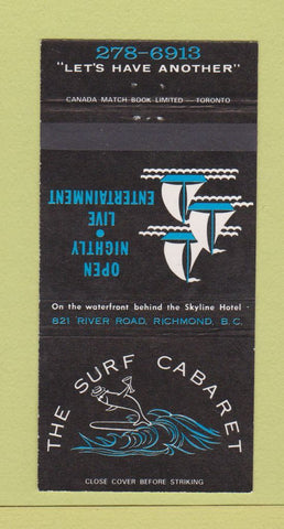 Matchbook Cover - Surf Cabaret Richmond BC 30 Strike