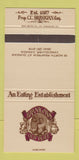 Matchbook Cover - Branigan's Old Place Vancouver BC 30 Strike