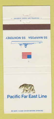Matchbook Cover - Pacific Far East Line  30 Strike