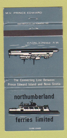 Matchbook Cover - Northumberland Ferries Limited MV Prince Edward 30 Strike