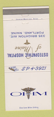 Matchbook Cover - Osteopathic Hospital of Portland ME 30 Strike