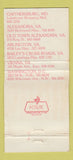 Matchbook Cover - El Palacio Mexican Gaithersburg MD Arlington VA 30 Strike