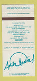 Matchbook Cover - Ariba Ariba Mexican Food New York City 30 Strike