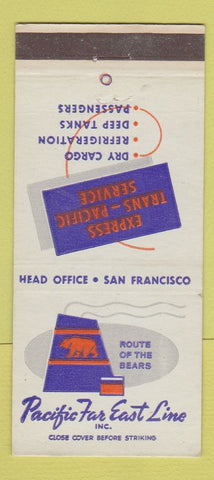 Matchbook Cover - Pacific Far East Line  30 Stick