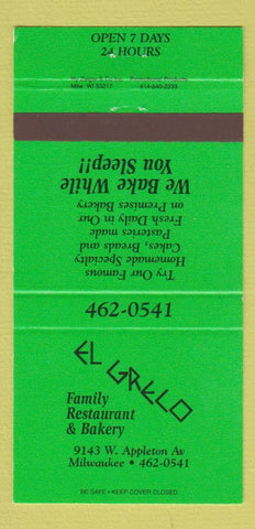 Matchbook Cover - El Greco Restaurnt Milwaukee WI 30 Strike