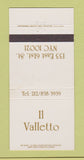 Matchbook Cover - Il Valletto New York City 30 Strike