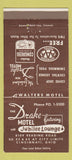Matchbook Cover - Drake Motel Cincinnati OH #2 30 Strike