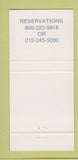 Matchbook Cover - Hotel Parker Meridien New York City 30 Strike