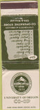 Matchbook Cover - University of Oregon COOP WORN