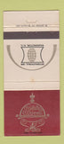 Matchbook Cover - International Inn Washington DC Bicure Room 30 Strike