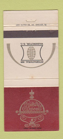Matchbook Cover - International Inn Washington DC Bicure Room 30 Strike
