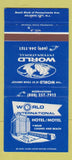 Matchbook Cover - World International Motel Hotel Atlantic City NJ 30 Strike