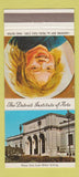 Matchbook Cover - Detroit Institute of Arts MI 30 Strike