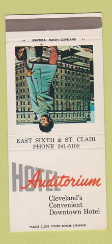 Matchbook Cover - Hotel Auditorium Cleveland OH girlie 30 Strike